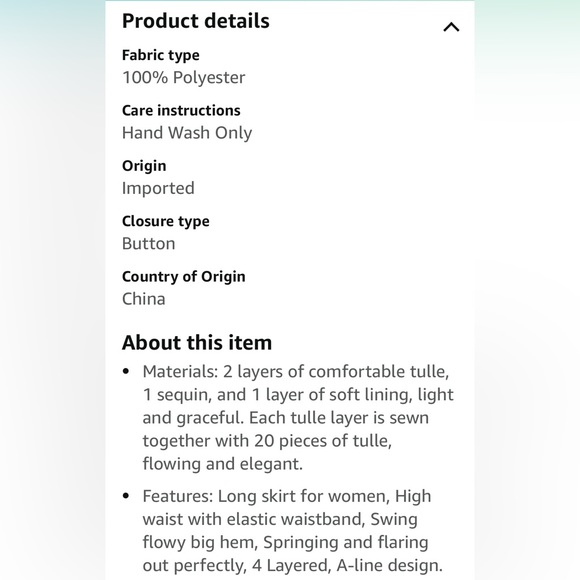 Tulle & Sequined Skirt - Picture 7 of 8